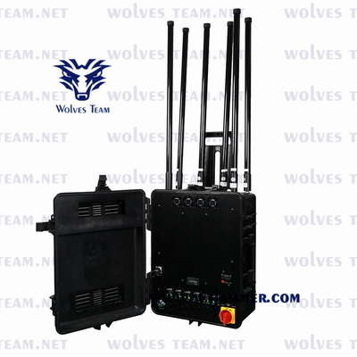 Jammer сигнала сотового телефона 800m диапазоны клетчатого Multi 10 каналов для VHF 3G 4G 5G UHF WiFi