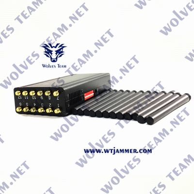 Handheld 12 блокатор UHF Lojack VHF GSM CDMA 3G 4G 5G WIFI GPS мобильного телефона Jammer сигнала диапазонов 30 метров