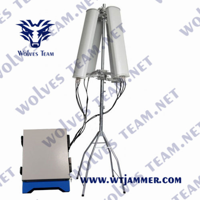 Польза клетчатого блокатора частоты Jammer сигнала GSM CDMA 2G 3G 4G 5G GPSL1 WiFi2.4GHz сотового телефона IP68 на открытом воздухе