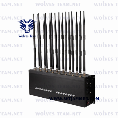 Антенны GPS WIFI 3G 4G 5G Jammer 16 сигнала сотового телефона полностью заполненных зон регулируемые