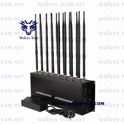 Купить Наивысшая мощность регулируемая весь UHF GPS 3G 4G 5G VHF Jammer 42W WIFI сигнала сотового телефона online manufacture