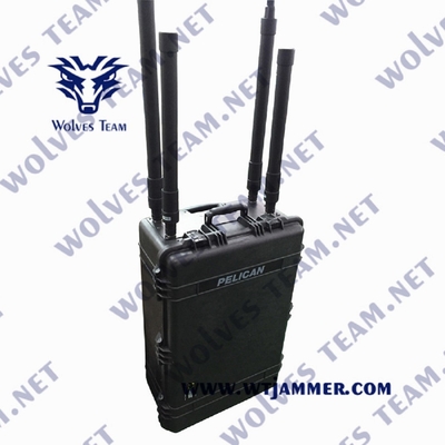 Бомба WiFi GPS GSM IED Jammer сигнала VHF UHF наивысшей мощности портативная
