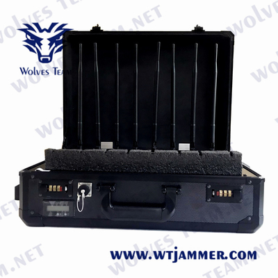 Оборона RF GPS WiFi5.8g предохранения от VIP Jammer сигнала трутня UAV чемодана портативная