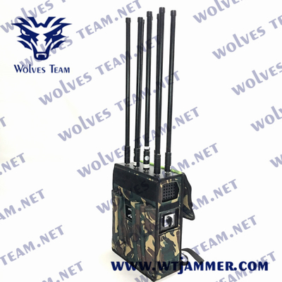 8 полос рюкзак WiFi5.8g GPSL1 GSM 433MHz Type Gun Drone Jammer