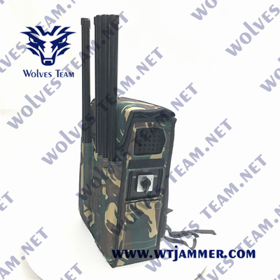 8 полос рюкзак WiFi5.8g GPSL1 GSM 433MHz Type Gun Drone Jammer