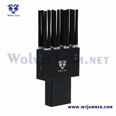 Купить 16 Bands 2G 3G 4G 5G WiFi UHF VHF GPS Lojack Handheld Type Cell Phone Signal jammer online manufacture