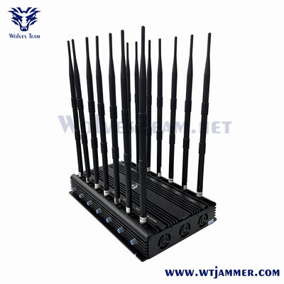 Купить Настольный 12-канальный джаммер сигнала, фиксированный экран 2G/3G/4G/5G/WiFi/GPS для использования в комнате и офисе Производство в сети