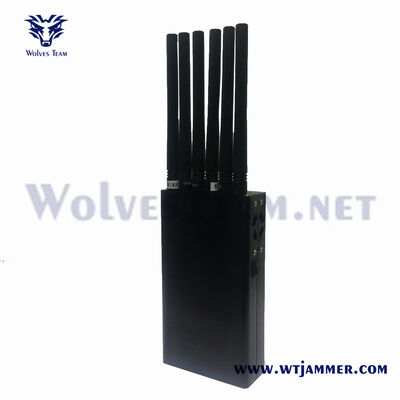 Купить 6-канальный 12W портативный полный диапазон 2G / 3G / 4G / 5G ручной джаммер Производство в сети