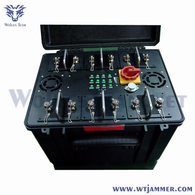 Купить 6 полос 300 Вт портативный VHF UHF многополосный сигнальный джаммер для защиты транспортных средств конвоя VIP Производство в сети
