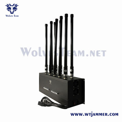 Купить Внутренний сигнальный джаммер 195 Вт рабочий стол GSM PCS 3G 4G 5G блокировщик сигнала сотового телефона с дистанционным управлением Производство в сети