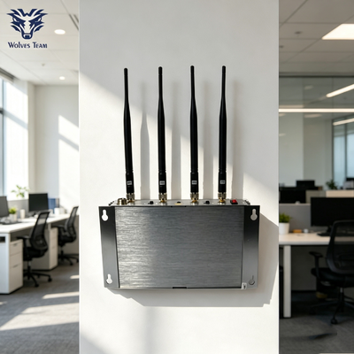 Купить Выбираемый 4-антенный GSM CDMA Wi-Fi блокиратор мобильного сигнала для установки на стену в высокосекретных переговорных комнатах Производство в сети