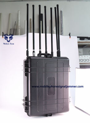 Портативная машинка подгоняет Jammer UHF VHF GSM CDMA 3G 4G 5G WiFi наивысшей мощности частоты