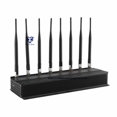 Jammer GSM 3G 4G 5G WIFI Jammer сигнала сотового телефона каналов 80W 8 сжимая ряд 100 метров