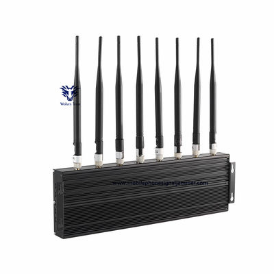 Jammer GSM 3G 4G 5G WIFI Jammer сигнала сотового телефона каналов 80W 8 сжимая ряд 100 метров