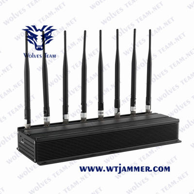Настольный Jammer сигнала VHF GSM 5G сигнала Jammer/UHF мобильного телефона всенаправленных антенн регулируемый сильный