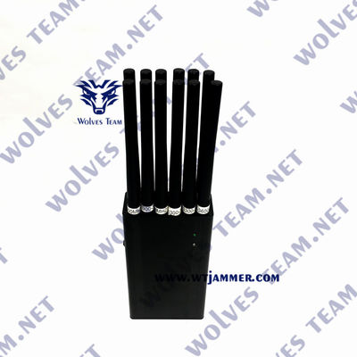 Handheld 12 блокатор UHF Lojack VHF GSM CDMA 3G 4G 5G WIFI GPS мобильного телефона Jammer сигнала диапазонов 30 метров