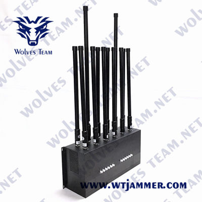 12 направляет Jammer GSM 3G WIFI 5.8G сигнала мобильного телефона 36W 50m
