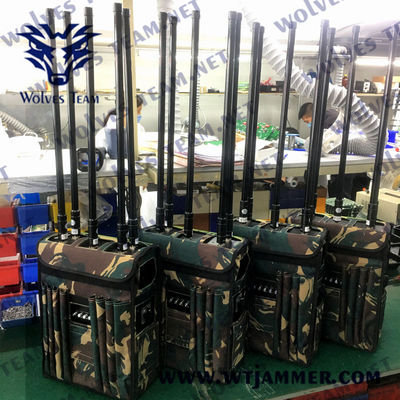 ватт 1880MHz Manpack GSM 4G 5G 120 Jammer сигнала рюкзака 200m DC24V