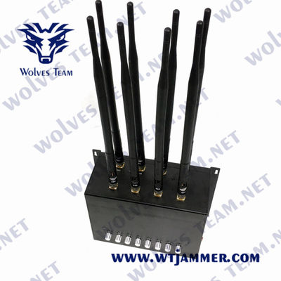 8 VHF 3G 4G 5G GPS UHF Jammer 50m каналов 240VAC WiFi LoJack