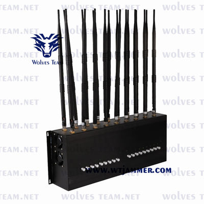 Купить 240VAC GSM CDMA Регулируемый GPS джаммер 18 Антенны 35W GSM UHF VHF online manufacture