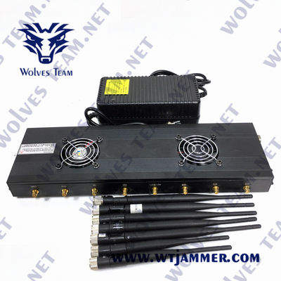 Jammer UHF VHF блокатора AC100V 35W GPS мобильного телефона 3G 4G 5G GSM Lojack