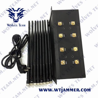 VHF UHF Jammer 80W мобильного телефона 50m GSM WiFi CDMA Lojack