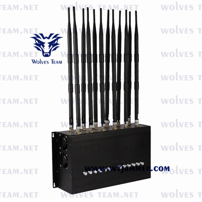 Диапазоны 3G 4G 5G Jammer 16 телефона GPS Lojack 160w 100m GSM для конференц-зала