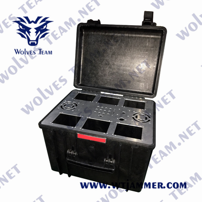 случай 30AH пеликана Jammer WIFI GPS GSM CDMA 3G 4G 5G бомбы 150m портативный