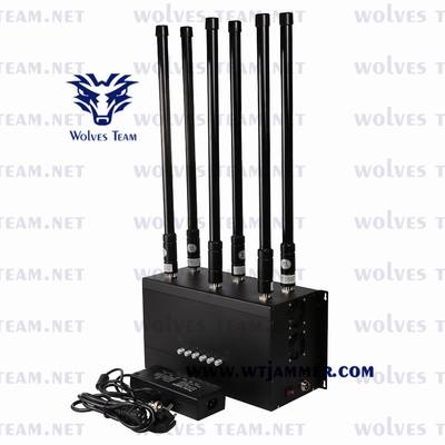VHF 3G 4G 5G UHF 10W Jammer 80m сигнала CDMA GSM WiFi Lojack