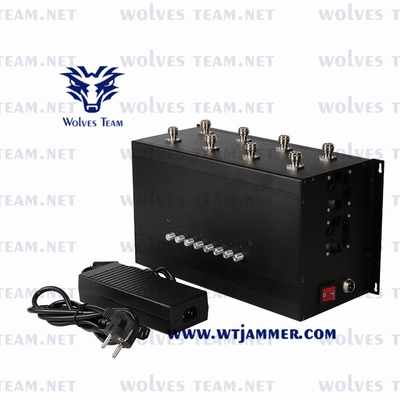 VHF 3G 4G 5G UHF 10W Jammer 80m сигнала CDMA GSM WiFi Lojack
