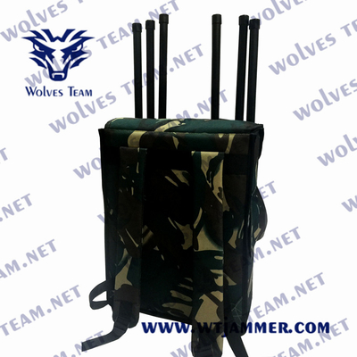 Военный DCS PCS 3G 4G 90W GSM Jammer сигнала рюкзака RF