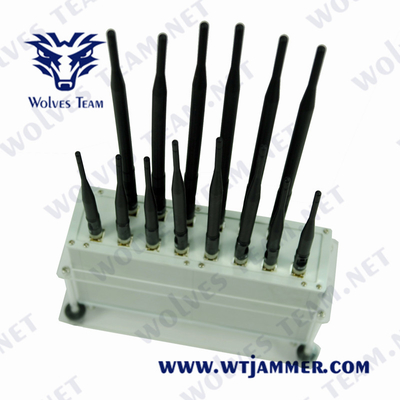 VHF GSM CDMA UHF антенн WIFI Jammer 16 мобильного телефона 400-500MHz