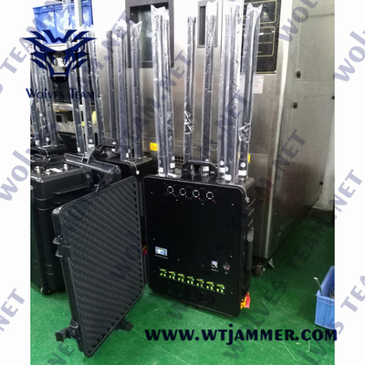 Диапазоны 1200W UHF 3G 4G 5G 12 VHF GPS Jammer сигнала GSM WIFI портативные