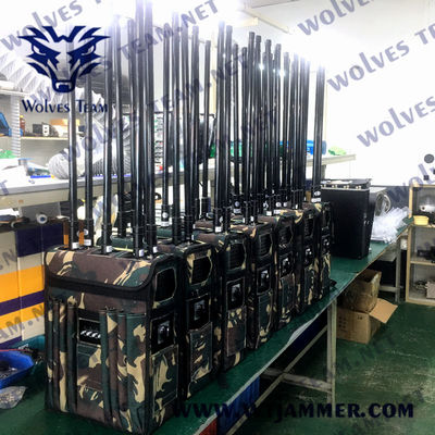 Купить военный DCS 3G 4G 5G 5dBi GSM PCS Jammer сигнала рюкзака 220W online manufacture