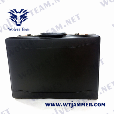 DCS GSM чемодана RF 150m портативного Jammer сигнала 40W регулируемый Handheld