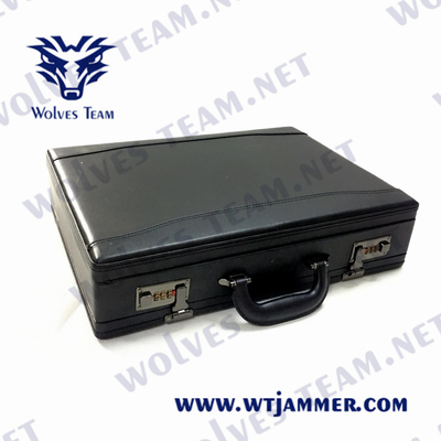 DCS GSM чемодана RF 150m портативного Jammer сигнала 40W регулируемый Handheld