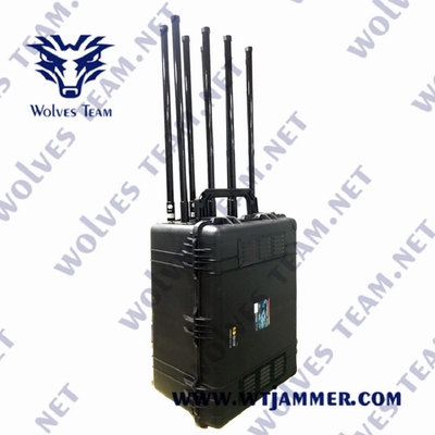 Водоустойчивая наивысшая мощность Jammer 2000m сигнала трутня для GPS WiFi 2.4G 5.8g