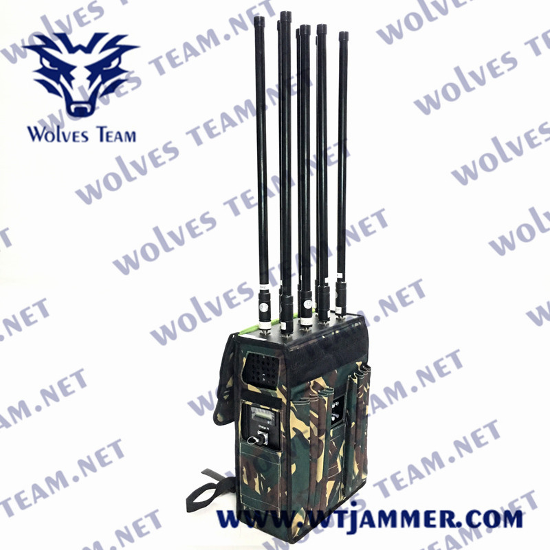 Jammer трутня UAV сигнала RF GPS WIFI обороны предохранения от VIP наивысшей мощности водоустойчивый на открытом воздухе портативный