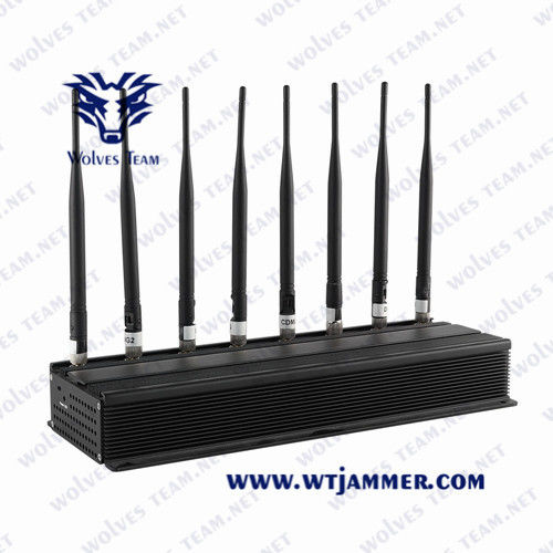 Настольный Jammer сигнала VHF GSM 5G сигнала Jammer/UHF мобильного телефона всенаправленных антенн регулируемый сильный