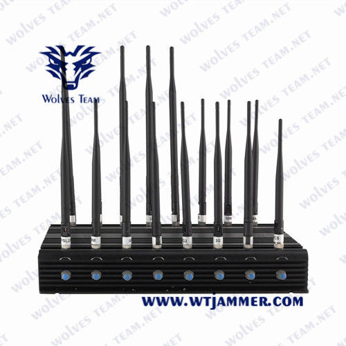 Jammer сигнала телефона VHF 3G 4G 5G UHF блокатора WiFi Jammer сигнала клетчатого сотового телефона каналов Мульти-диапазонов 14