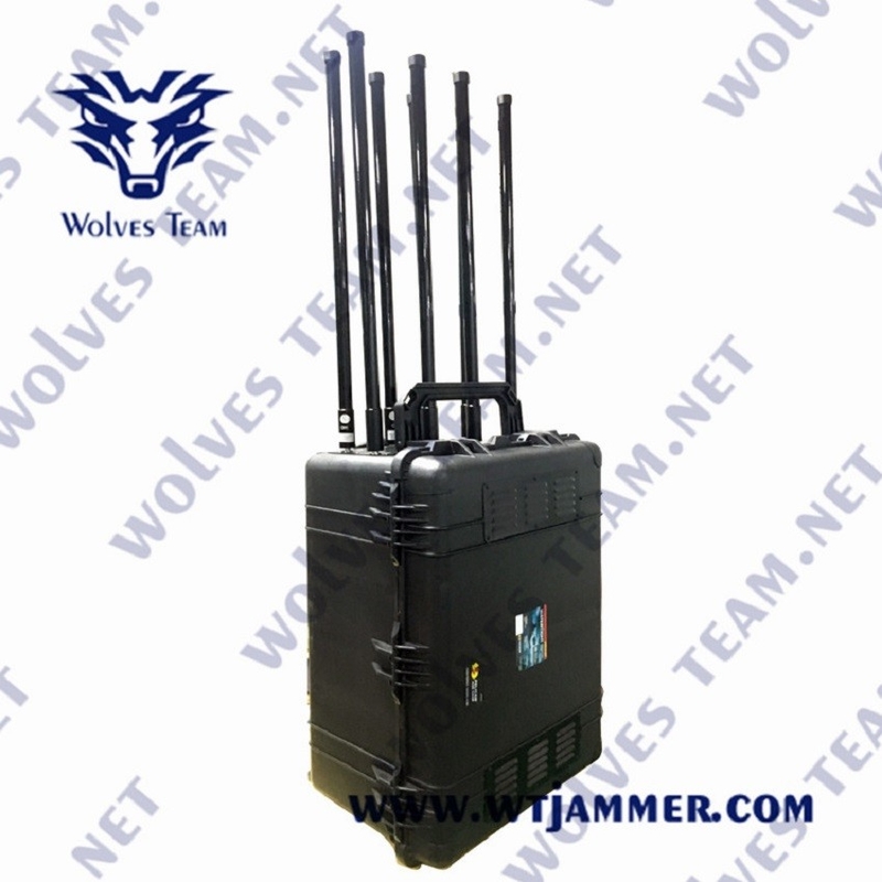 Водоустойчивая наивысшая мощность Jammer 2000m сигнала трутня для GPS WiFi 2.4G 5.8g