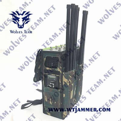 10-диапазонный рюкзак-подавитель RECIED Bomb Jammer WT601510 с дальностью подавления 200 м и мощностью 20 Вт на каждый диапазон