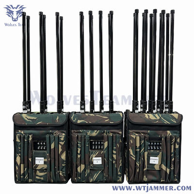 160w RF Power Backpack Signal Jammer All Cell Phone Signal Jammer с 5dBi внешней многонаправленной антенной, обеспечивающей широкое покрытие