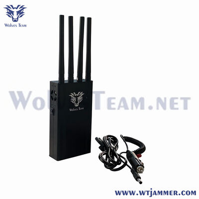4 антенны портативный блокатор 2.4G 5.8G WiFi 6e GPS Jammer сигнала