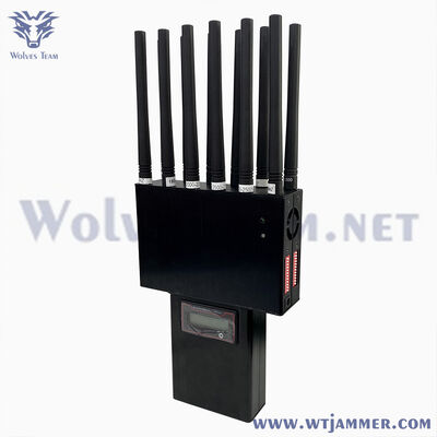Handheld Signal Jammer Portable Multi Band Device Supporting 16 Frequency Bands Including 3G 4G 5G WiFi UHF VHF GPS and Lojack Signals