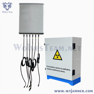6 Bands 300W Outdoor Waterproof Signal Jammer 4G 5G GSM Directional & Omni Antenna