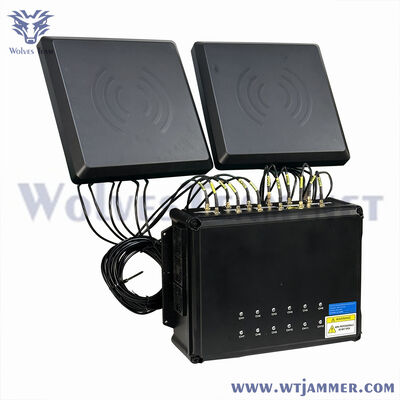 High Power 12-Channel Anti Drone Signal Suppressor, 2.4G/5.8G/GPS Drone Control Blocker