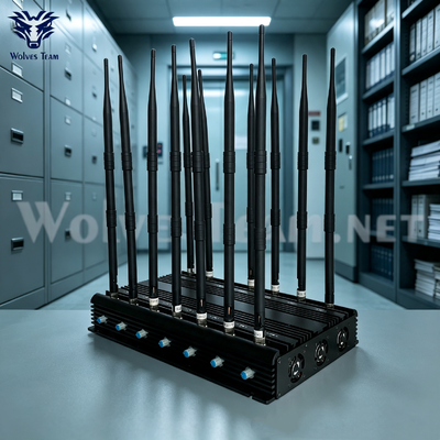 14-антенный регулируемый мощный подавитель сигналов для 3G, 4G, 5G, Wi-Fi, UHF, VHF, GPS, Lojack и дистанционного управления для национальной безопасности и разведки