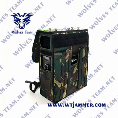Военный VIP охрана Безопасность рюкзак заглушитель высокой мощности GPS WIFI5.8G беспилотный сигнал заглушитель