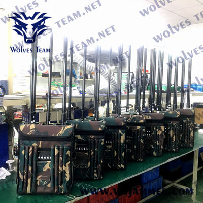 Регулируемая мощность Manpack RF Jammer 200 метров 4G 5G сотовый телефон EOD